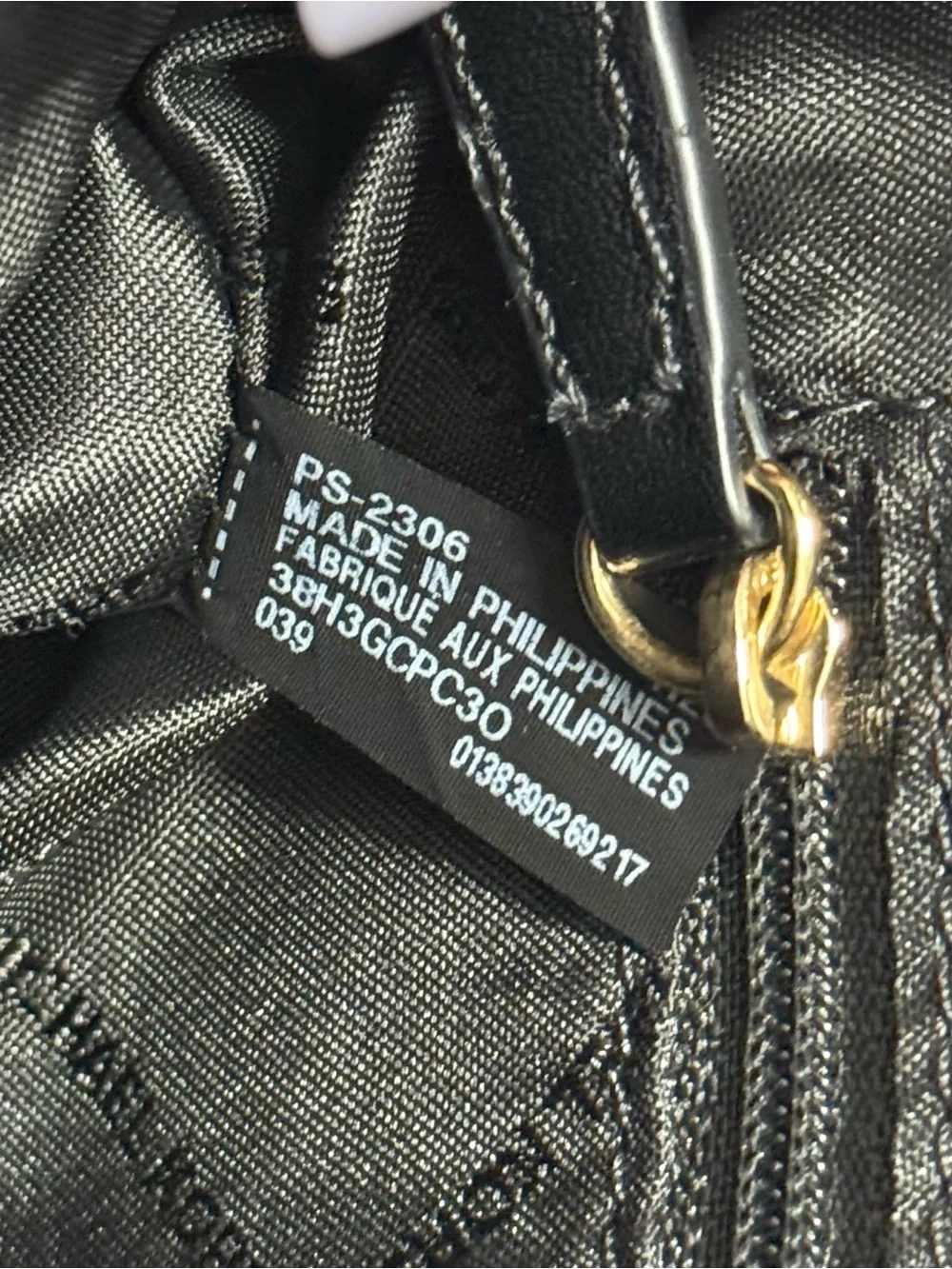 Michael Kors Cindy Large Dome Crossbody Bag Black Signature Logo Print Gold Hard